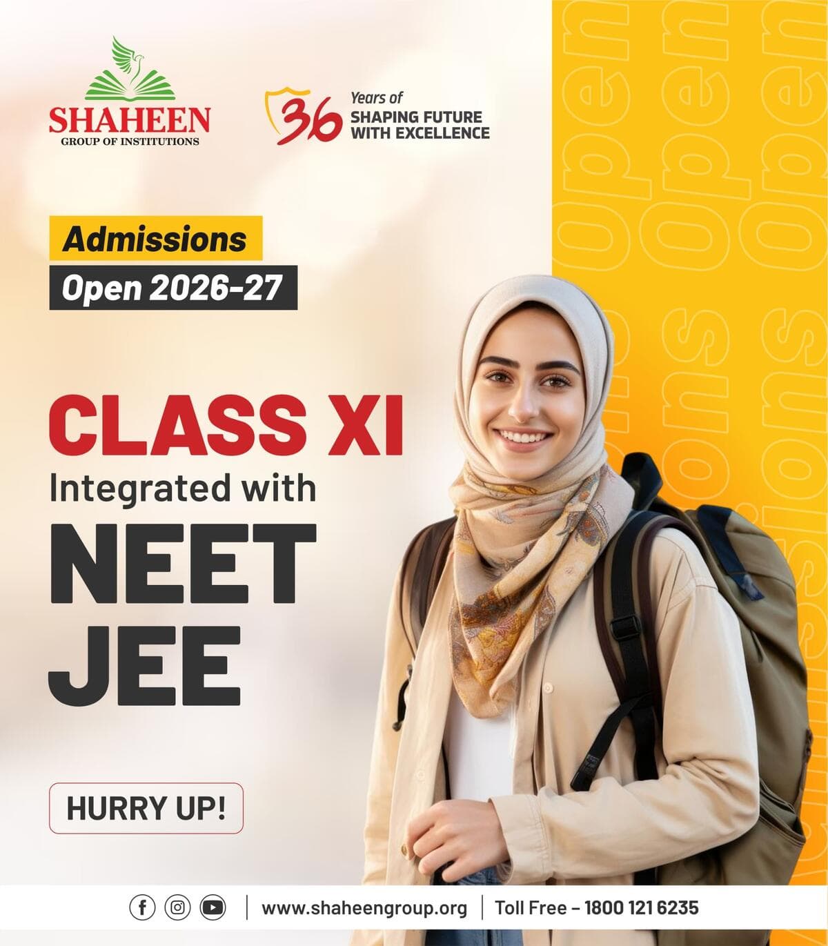 Class XI Admissions Open — Integrated NEET & JEE
